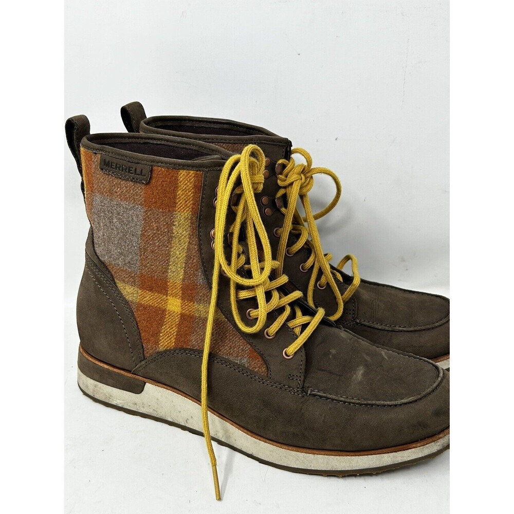Merrell Roam‎ Mid Plaid Wool Boots Womens 10.5 US 8 UK Ankle Lacers